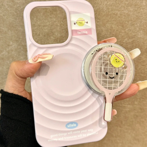 韩系ins粉色网球波漾磁吸苹果17promax新款17pro手机壳iPhone16promax高级感15pro趣味14p可爱13简约17保护套