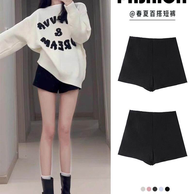 黑色西装短裤女2026新款春秋小个子显瘦高腰夏季辣妹靴裤打底热裤