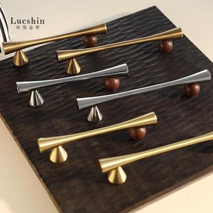 黄铜柜门拉手古铜色古风衣柜橱柜抽屉简复古约轻奢TTC具家柜子把