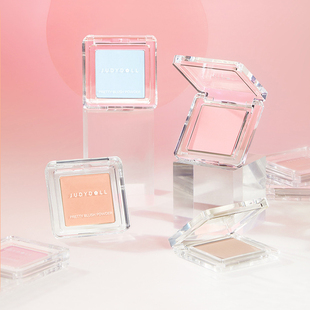 橘朵单色腮红盘绒感粉膏高光哑光juduo修容膨胀收缩色腮蓝粉腮红