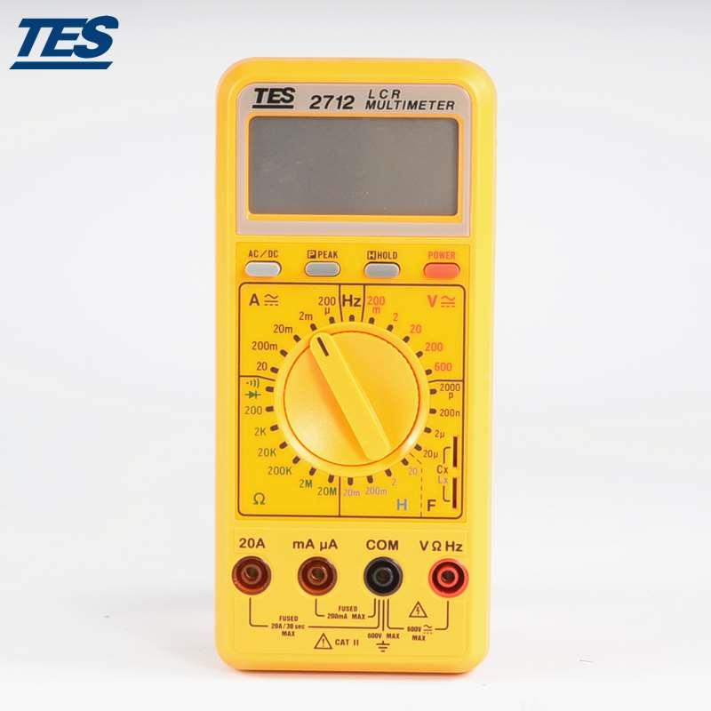 台湾原装TES-2712数字万用表高精度智能耐用便携电表正品原装进口