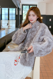 【现货】2025冬装仿花狐皮毛一体毛绒外套095-8320-P215-K318，女装皮草，浙宝095(原288A)