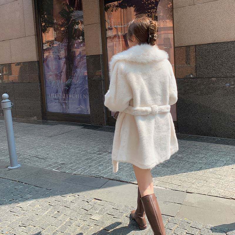 现货2024秋冬小香风仿皮草皮毛一体毛绒外套095-9131-P195-K308,女装短外套,浙宝095(原288A)
