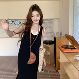 现货2025夏季新款撞色拼接假两件连衣裙095-8186-P125-K188，女装连衣裙，浙宝095(原288A)