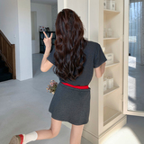 现货2025夏季新款刺绣撞色两件套短袖短裤套装095-8170-P135-K198，女装套装/套裙，浙宝095(原288A)