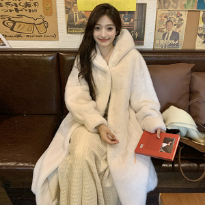 现货2024秋冬皮毛一体仿皮草长款毛绒大衣外套095-9126-P240-K368,女装皮草,浙宝095(原288A)