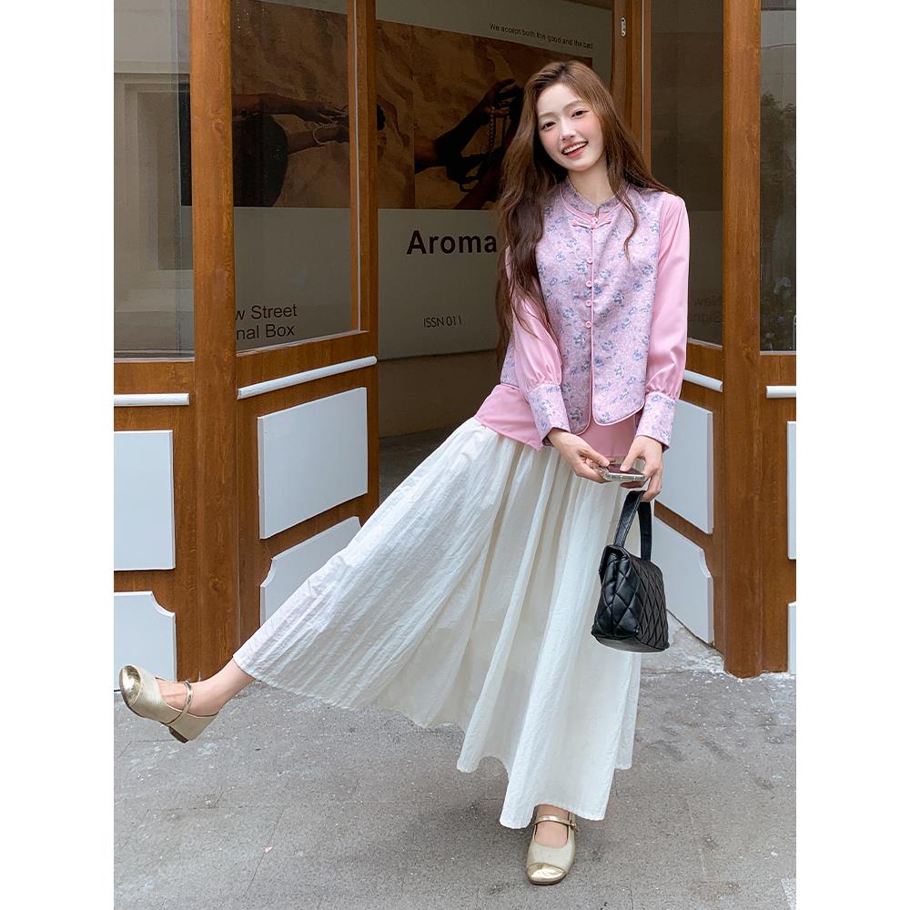 【9.23现货】2025秋装新中式马甲衬衫两件套095-8277-P165-K238,女装汉服/婚纱/旗袍/礼服,浙宝095(原288A)