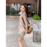 【已出货】2025夏装撞色上衣半身裙套装两件套095-8187-P155-K218，女装套装/套裙，浙宝095(原288A)