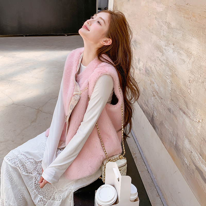 【现货】2025冬装新款皮毛一体马甲外套095-8311-P135-K198，女装皮草，浙宝095(原288A)