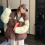 【现货买家秀】2023新款撞色拼接羽绒服面包服095-939-P225-K338，女装羽绒服，浙宝095(原288A)