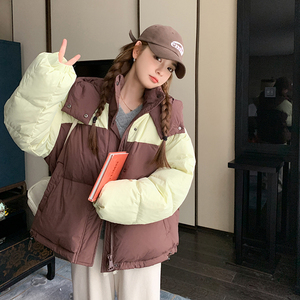 【现货 买家秀】2023新款撞色拼接羽绒服面包服095-939-P225-K338图片
