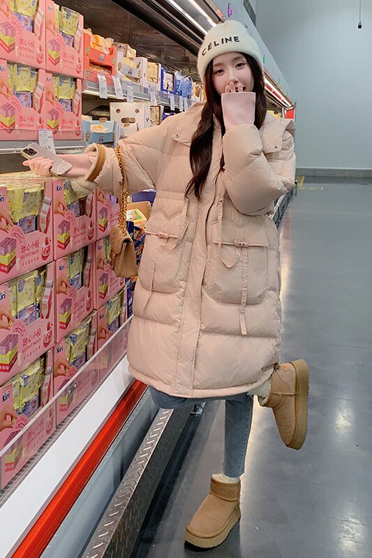 【现货】2024冬季中长款设计感白鸭绒羽绒服095-9188-P235-K358,女装羽绒服,浙宝095(原288A)