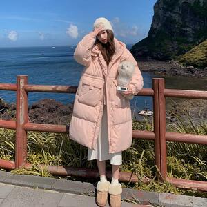超好看羽绒服女小个子高级感长款洋气韩版温柔2024冬收腰慵懒外套图片