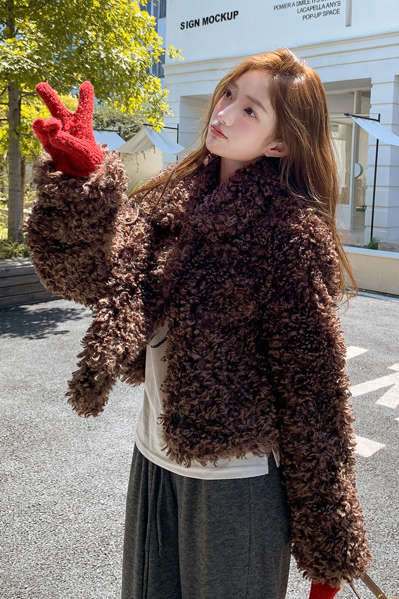 【现货】2025冬装新款皮毛一体毛绒外套095-8318-P175-K258,女装皮草,浙宝095(原288A)