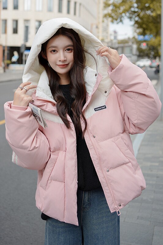 【现货】2024冬季短款撞色拼接白鸭绒羽绒服095-996-P215-K338,女装羽绒服,浙宝095(原288A)