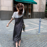 【已出货】2025夏季新款撞色拼接假两件连衣裙095-8191-P125-K188，女装连衣裙，浙宝095(原288A)