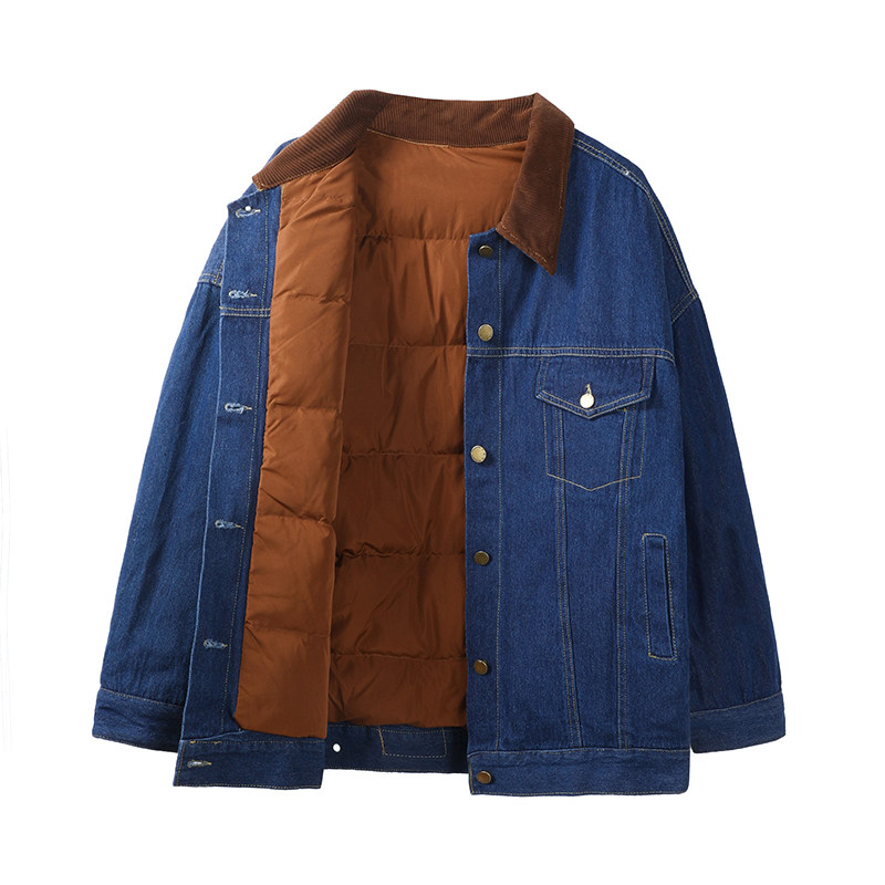 【现货】2023冬季新款90白鸭绒牛仔拼接羽绒服095-998-P275-K398,女装羽绒服,浙宝095(原288A)