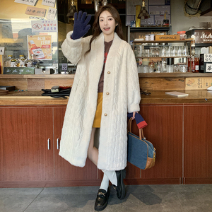 现货2024秋冬长款皮毛一体仿皮草毛绒大衣外套095-9127-P210-K318,女装皮草,浙宝095(原288A)