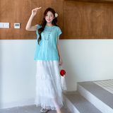 【现货送腰带】2025夏装上衣半身裙套装两件套095-8216-P145-K218，女装套装/套裙，浙宝095(原288A)