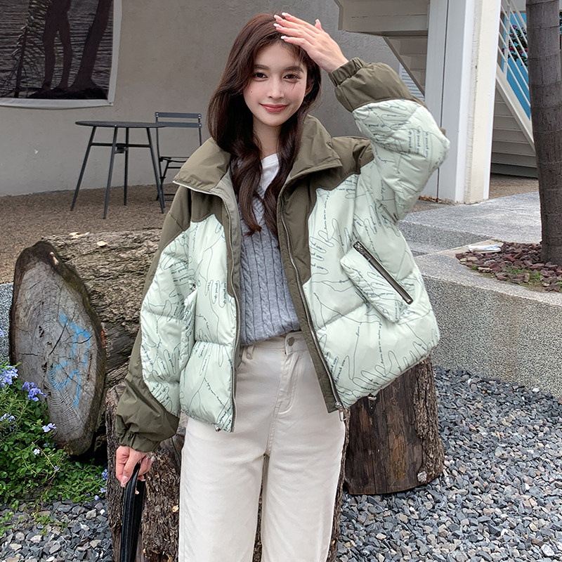 现货2023冬季新款短款撞色拼接白鸭绒羽绒服095-968-P225-K338,女装羽绒服,浙宝095(原288A)