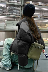 【买家秀 现货】2023新款撞色拼接白鸭绒羽绒服095-985-P225-K338图片