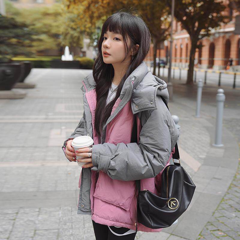 【现货】2024冬季新款撞色拼接白鸭绒羽绒服095-976-P245-K358,女装羽绒服,浙宝095(原288A)