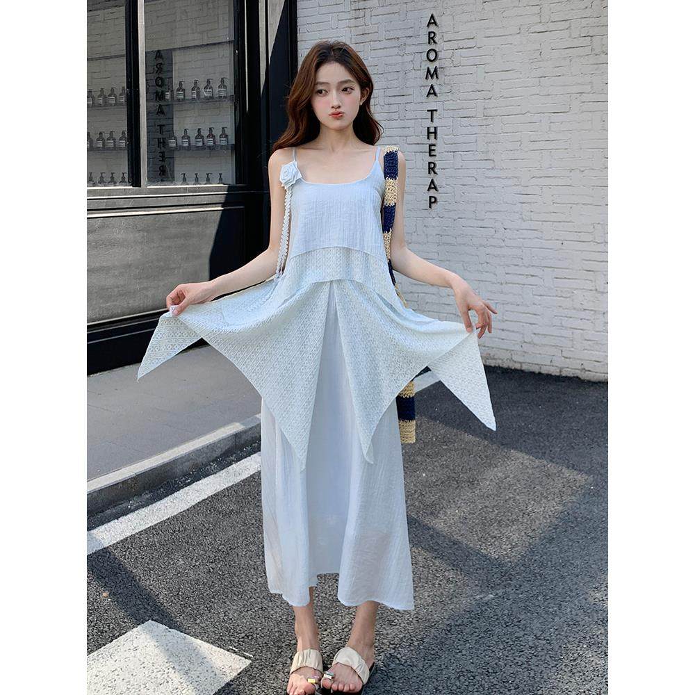 现货2025夏季新款层次感仙女裙蓝色连衣裙095-8183-P135-K198,女装连衣裙,浙宝095(原288A)