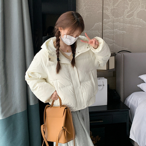 【买家秀 现货】2023新款短款连帽白鸭绒羽绒服095-973-P195-K298图片