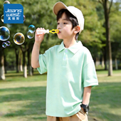 男孩帅气儿童夏装 真维斯童装 2026新款 polo领半袖 男童短袖 t恤夏季
