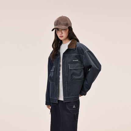 又见高山MetaMount CITY 仿牛仔休闲夹克防泼水外套可拆卸领25新