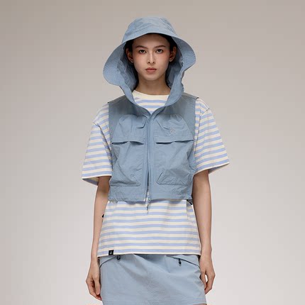 又见高山MetaMount AR山系短款工装机能风防泼水连帽马甲25夏新品