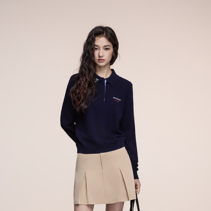 又见高山MetaMount CITY 羊毛混纺翻领高尔夫长袖polo衫25年秋