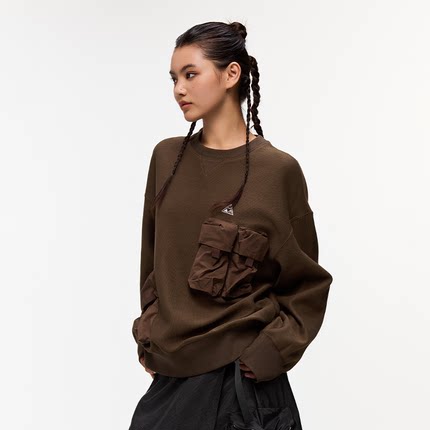 又见高山MetaMount CITY宽松针织廓形圆领卫衣2024秋新款