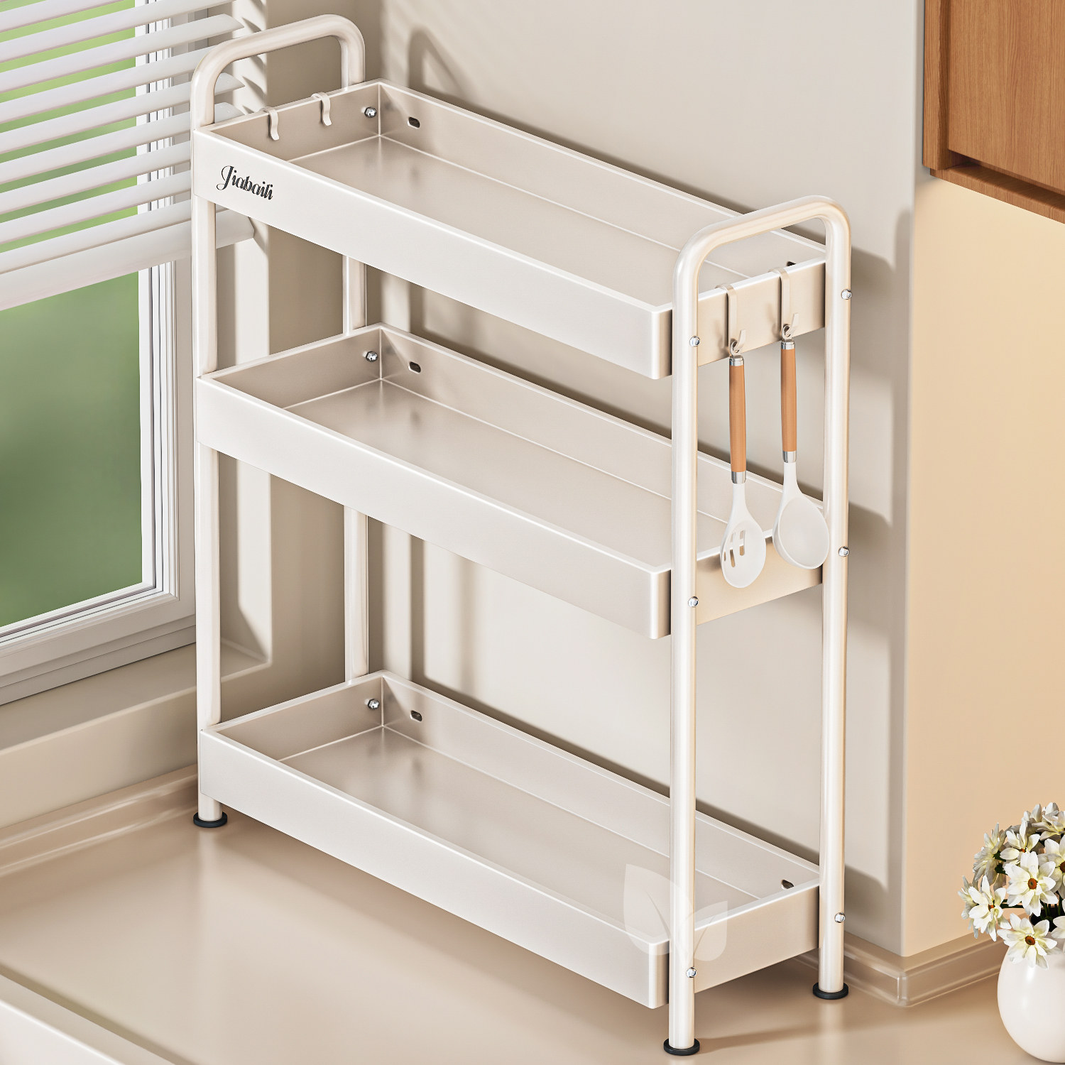 2026新款厨房调料置物架窄款收纳架放油盐酱醋调味料品台面收纳架