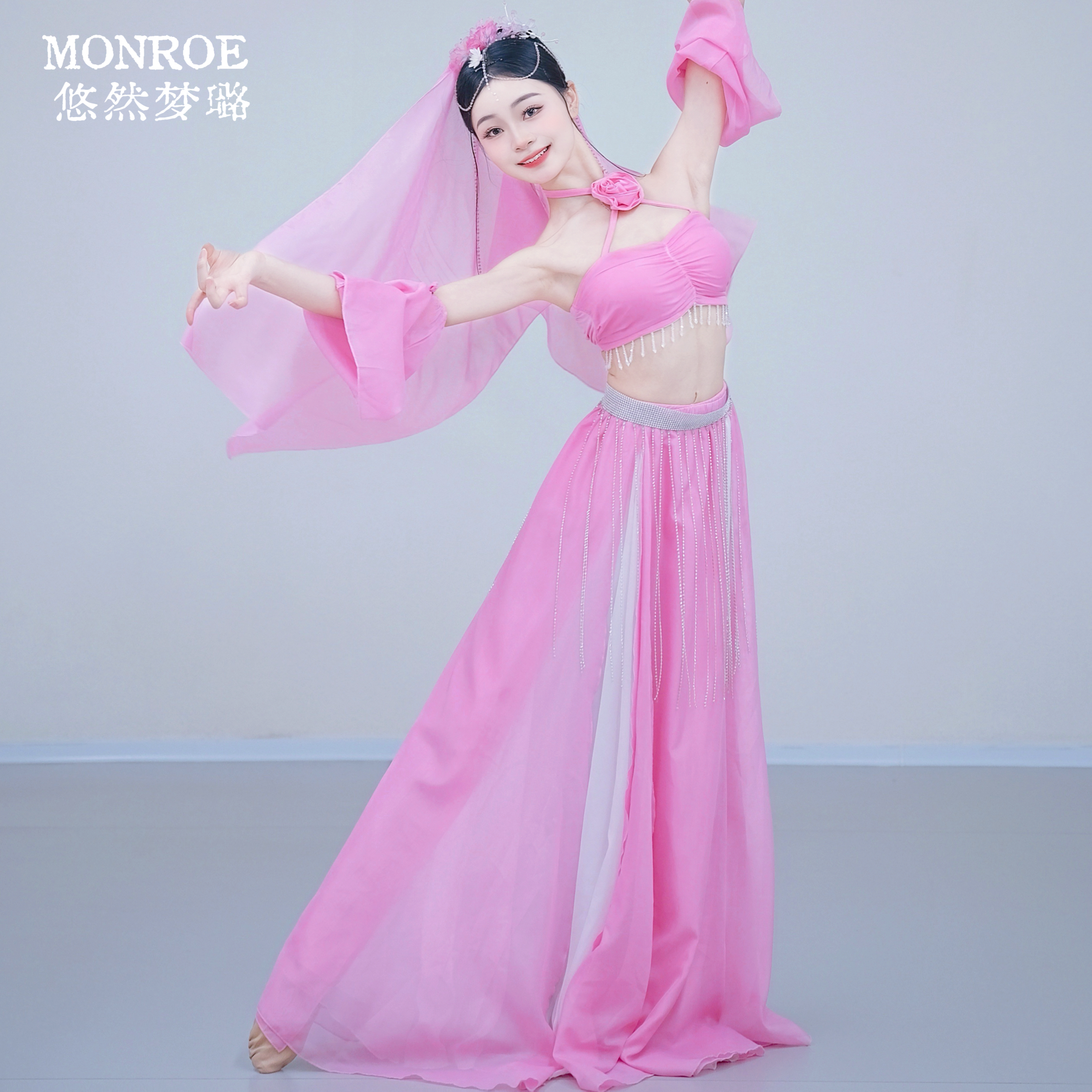 悠然梦璐异域风情敦煌飞天舞蹈服西域风演出服艺考古典舞服装女