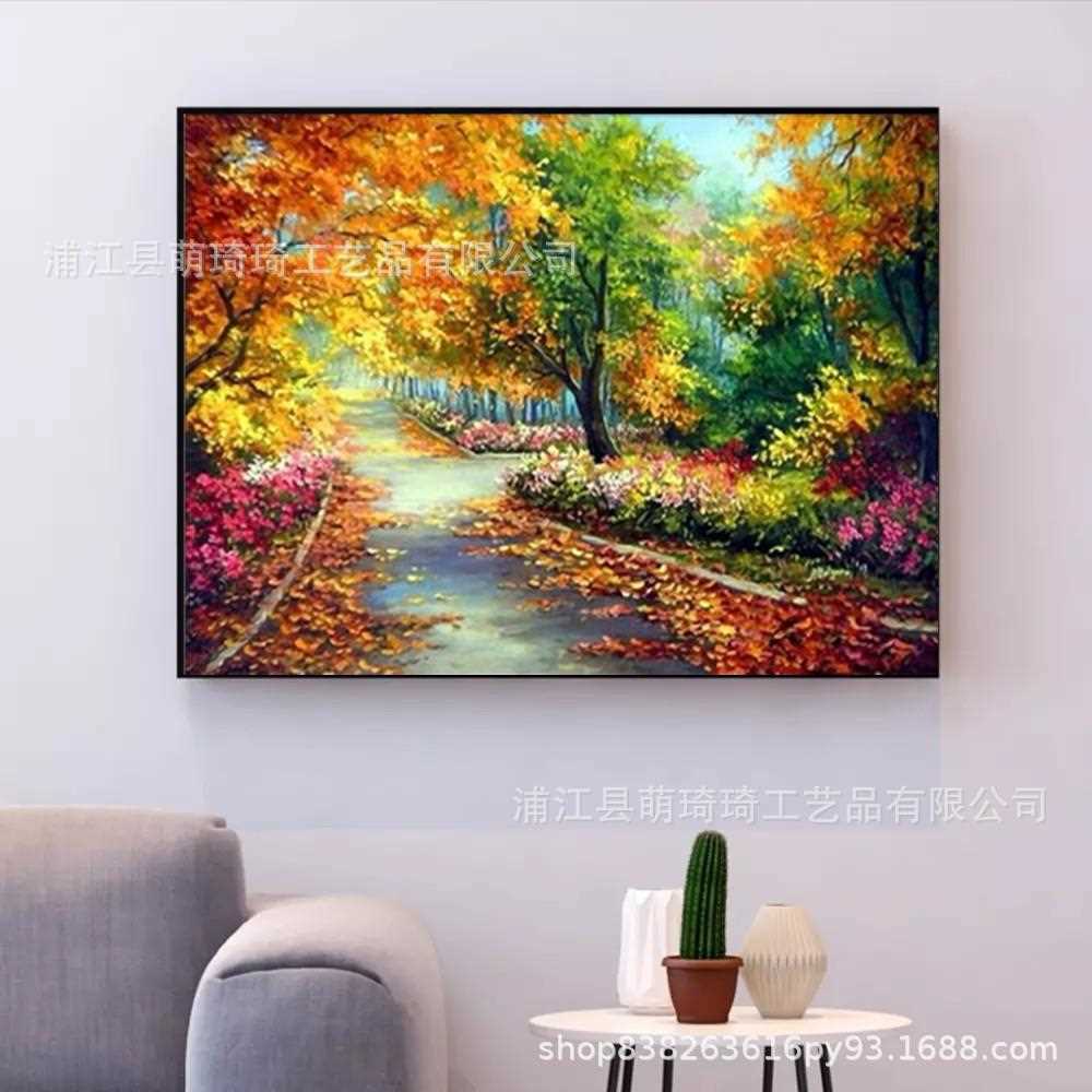 新款直销跨境热销新品钻石画5d满钻人物风景花蝴蝶十字绣客厅装饰
