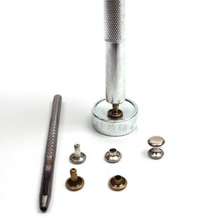 青古铜银白2色皮革帽撞钉金属纯铜 新款 直销50套铆钉 安装 工具套装