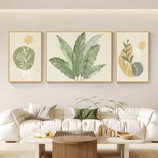 新款直销深圳大芬油画村客厅沙发背景墙装饰画现代简约奶油风挂画