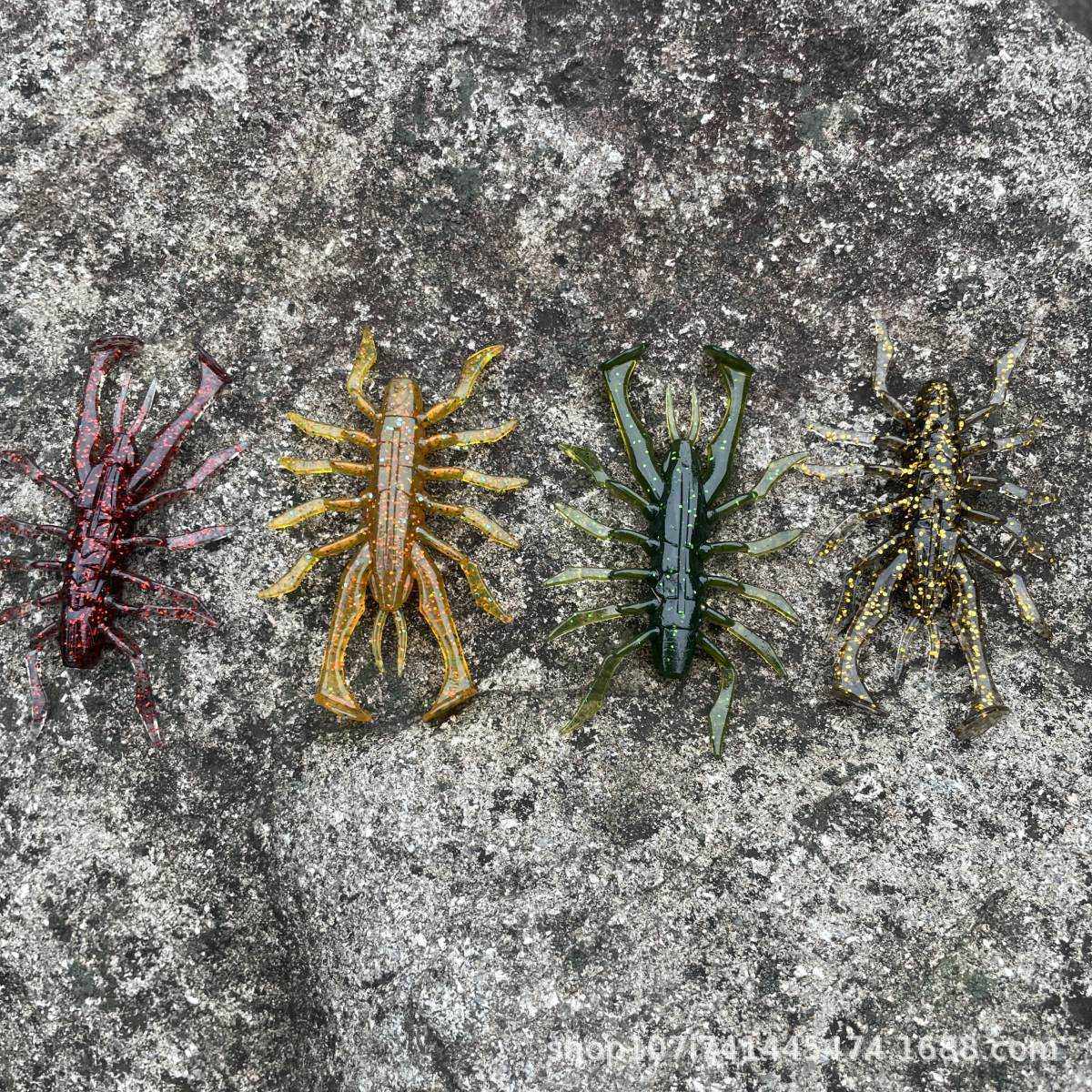 新款直销浮水虾蜘蛛虾软饵软虫黑坑野钓鲈鱼鳜鱼TPE材质双T尾软饵,户外/登山/野营/旅行用品,路亚饵,淘宝优惠券,粉丝福利购,淘宝优惠卷