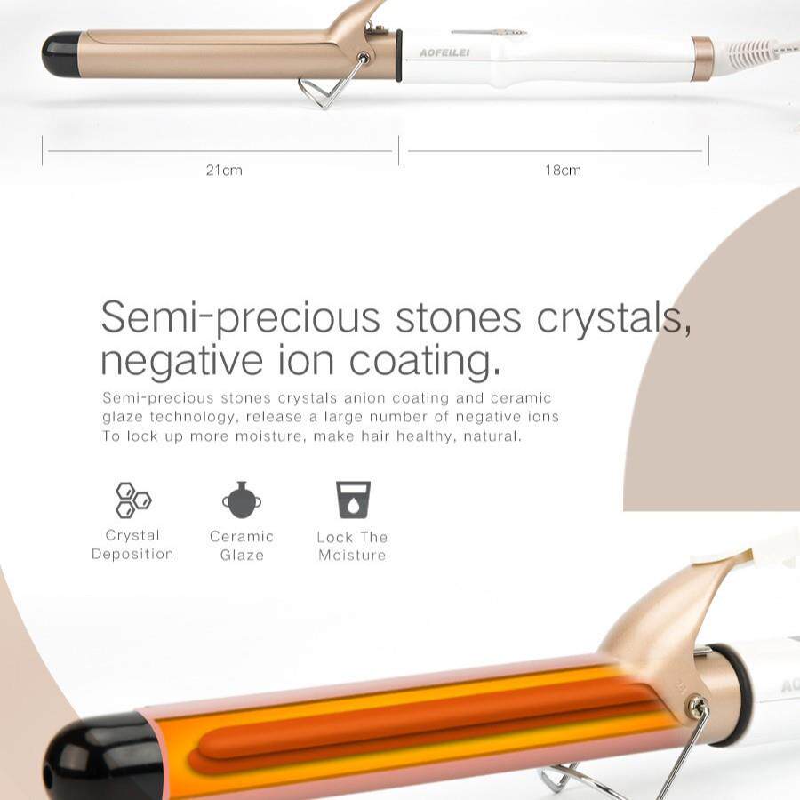 新款直销跨境家用卷发棒液晶显示女生大波浪直卷两用卷发器垫发根
