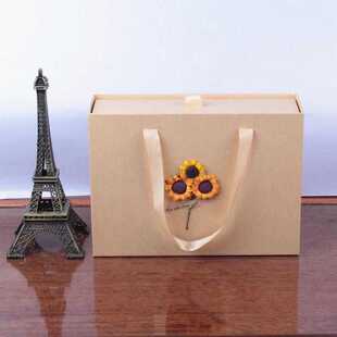 新款直销复古牛皮纸包装盒 DIy小清新长方形礼品盒 生日礼物盒 抽