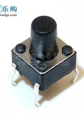 新款直销轻触开关6*6*8mm 6x6x8mm 直插4脚 铜脚 按键开关 1K=30