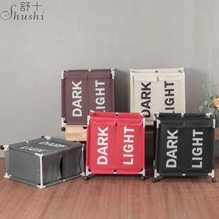 新款直销俊豪家居时尚布艺简约家用加盖防尘收纳篮多功能牛津布折