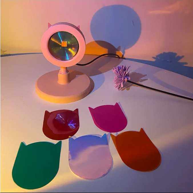 新款直销跨境氛围落日夕阳灯便携式轻松换膜氛围拍照神器投影灯落,节庆用品/礼品,创意/设计灯,淘宝优惠券,粉丝福利购,淘宝优惠卷