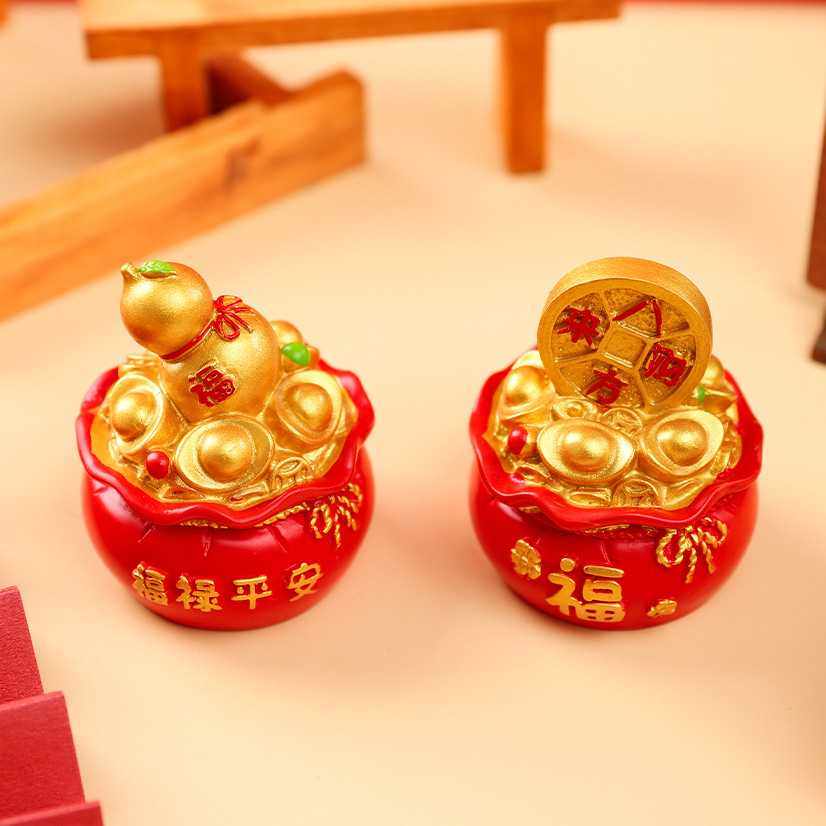 新款直销创意福禄平安福袋摆件吉祥好运钱袋手办新年喜庆乔迁礼品,节庆用品/礼品,储蓄罐,淘宝优惠券,粉丝福利购,淘宝优惠卷