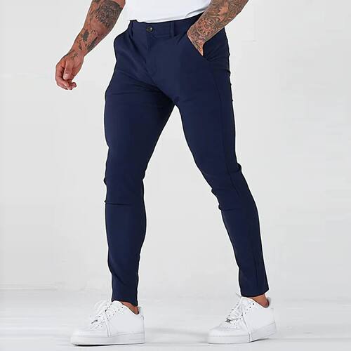 Slim fit pants straight leg sports pants修身筒长款直运动裤男