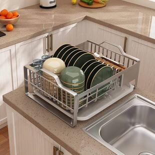 厨置物架碗碟碗盘架台功JCY面多能碗架房橱柜内碗水筷收纳沥架碗