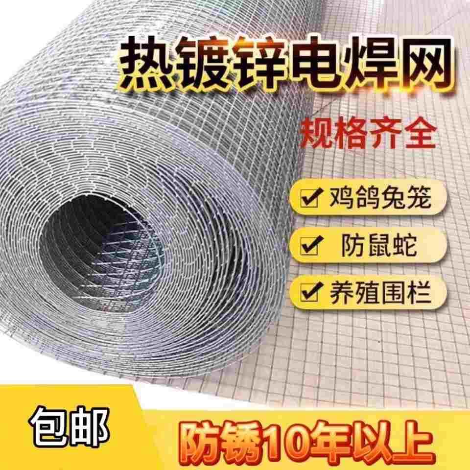 热镀锌铁丝网家禽养殖网防锈围栏钢丝网格家用养鸡围栏鸽子笼鸟笼