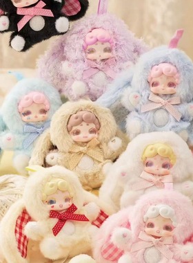 正版LuckyDeerNai晚安小兔甜心宝贝毛绒盲盒手办可爱挂摆件礼物女