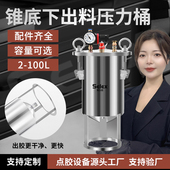赛力思锥底下出胶不锈钢大压力桶储料罐气动喷漆加厚点胶机水油漆